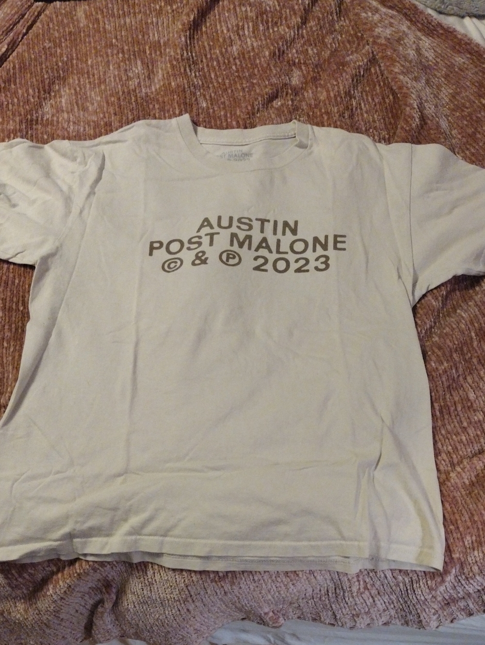 Post Malone Austin 2023 Short Sleeve Tee - Cream